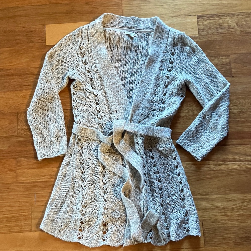 Croft & Barrow Women's Light Gray Knit Cardigan